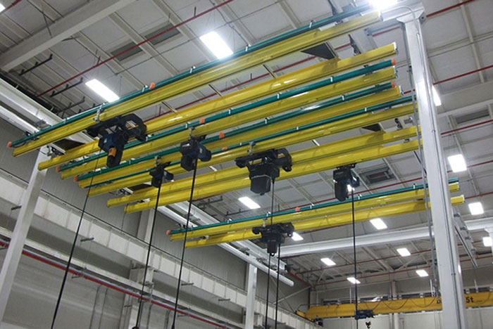 The KBK flexible suspension crane can be mainly used in prec