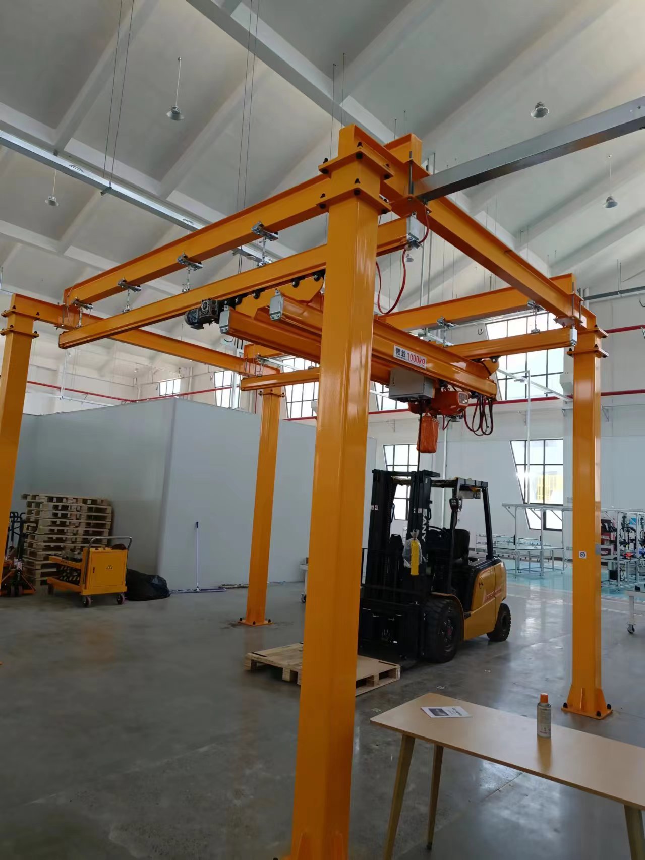 Double beam workstation crane